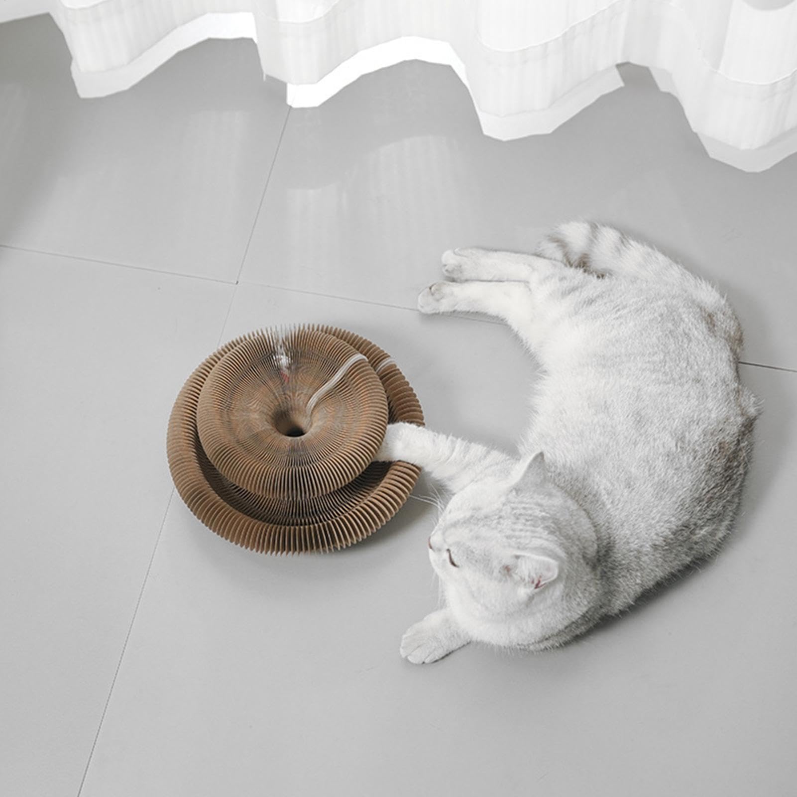Kitty Kurlz kattenspeelgoed, krabplank voor katten, interactief