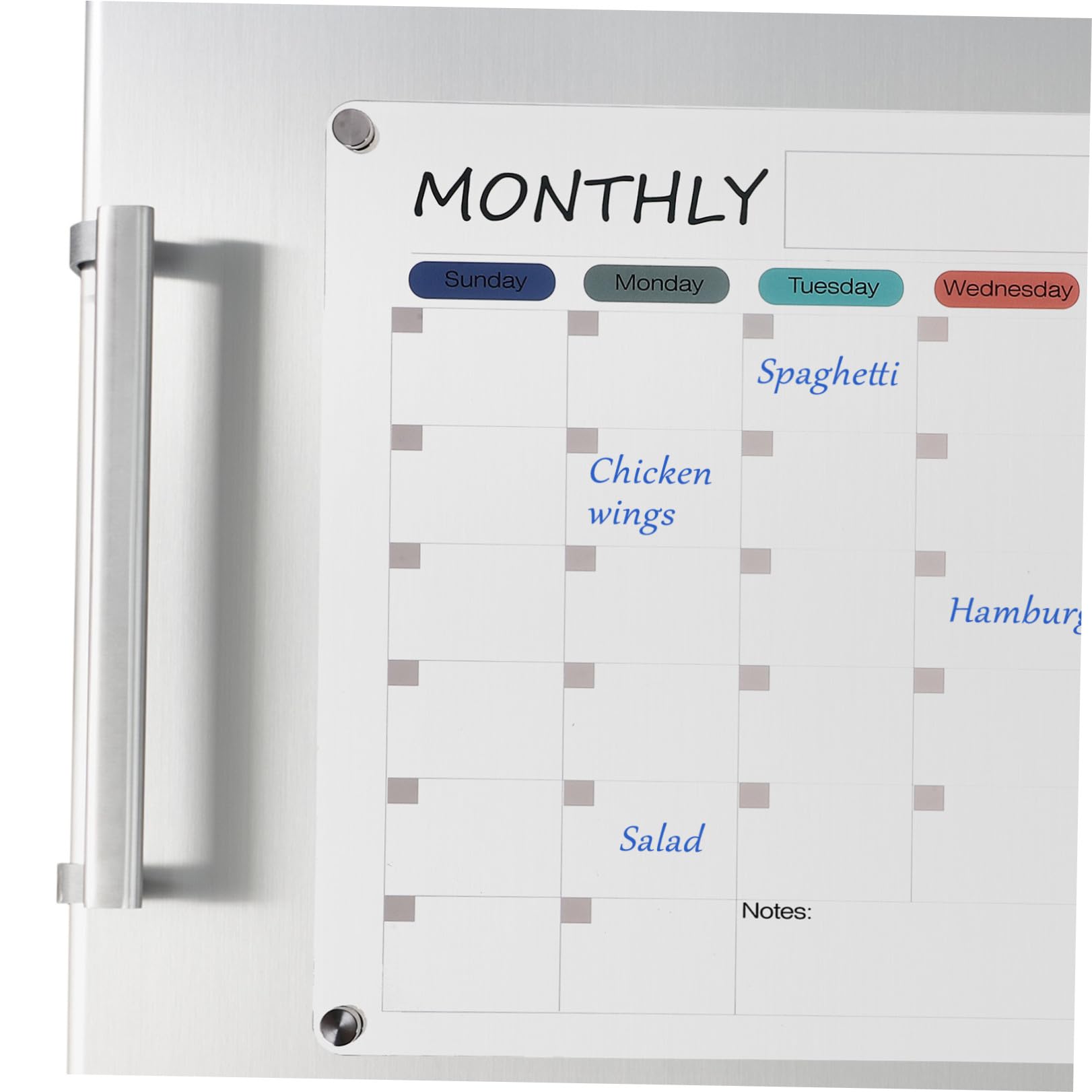 Calendrier Magnétique en Acrylique Réutilisable Tableau Blanc Effaçable à Sec Pratique pour Planning Mensuel et Casiers
