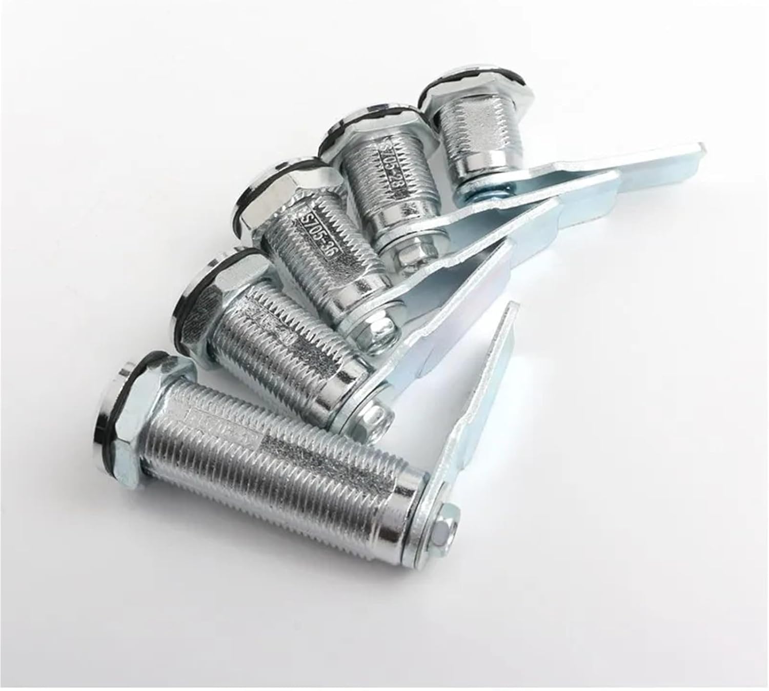 Longer Triangle Cam Lock Wing Square Lock Distribution Box Trash Can Equipment Cabinet Door Rotary Lock 1Pcs(H-40-With Key)