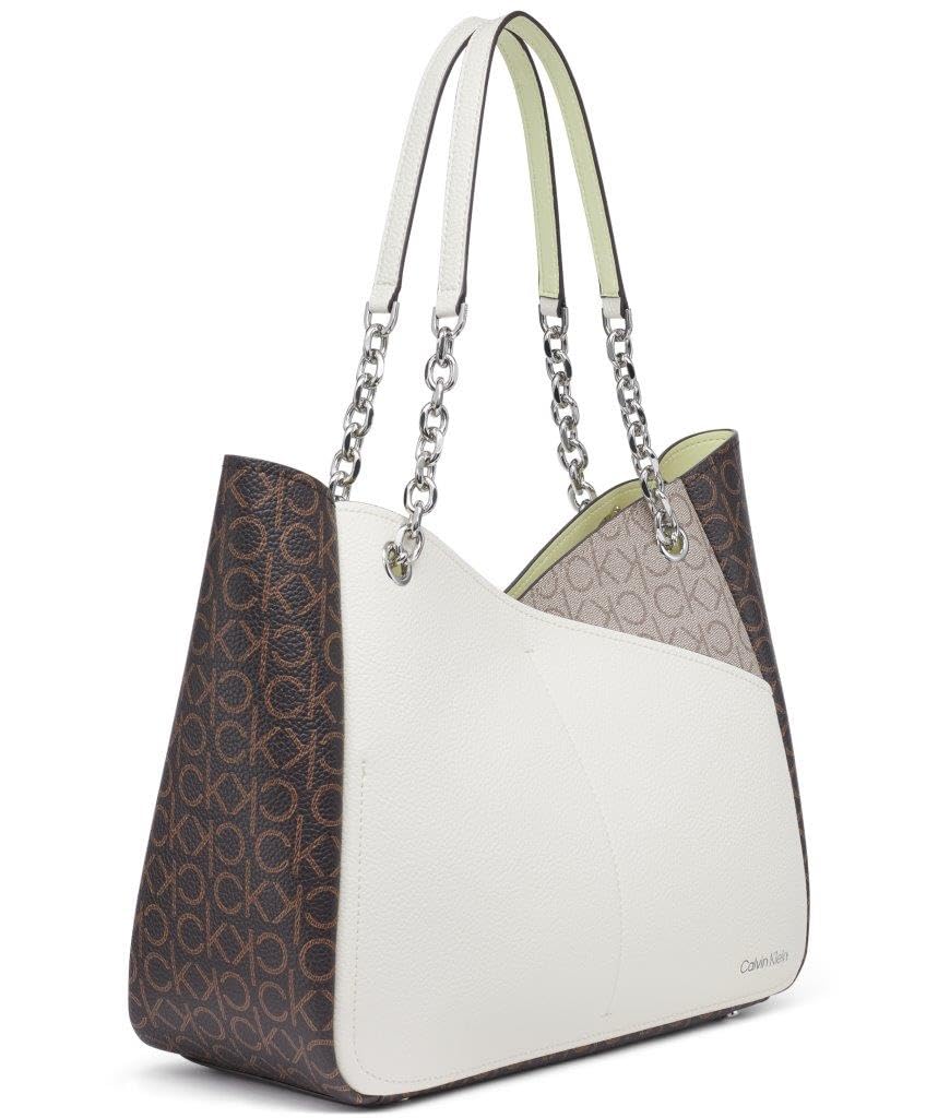 Calvin Klein Chain Tote, Zoe-Bolsa de Transporte con Cadena Mujeres