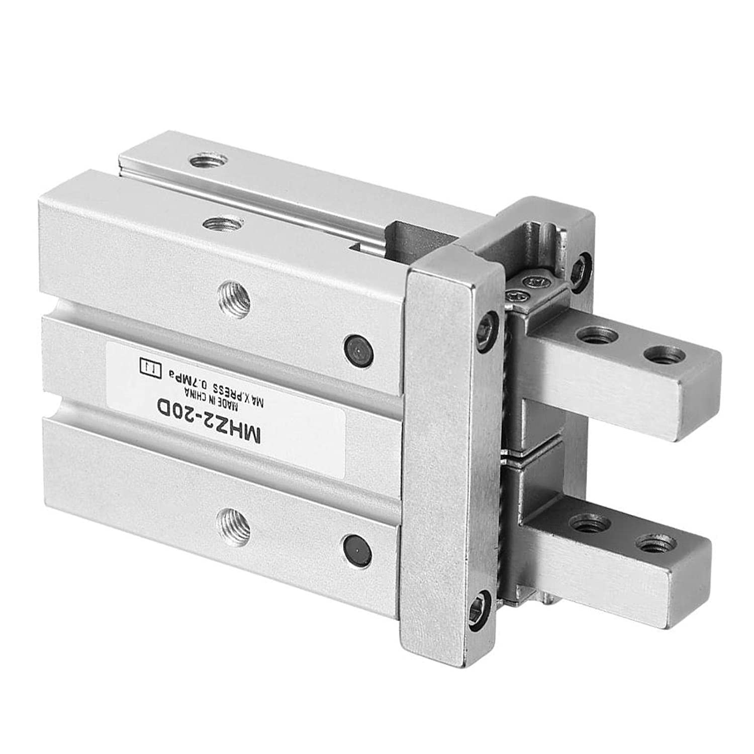 T M C Pneumatics Gripper Aluminum Alloy Parallel Style Air Gripper Pneumatic Cylinder, Air Gripper Pneumatic Cylinder, Anti-Corrosion for Hydraulic Equipment Industrial Supplies (MHZ2-16)