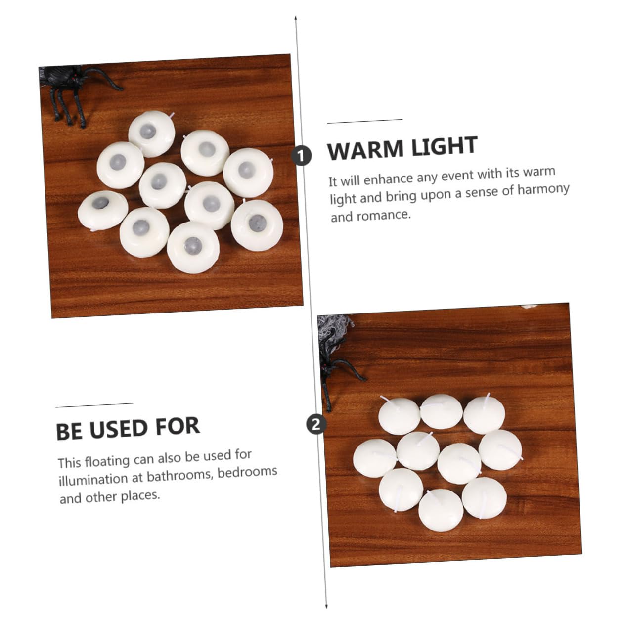 Holibanna 100piezas Velas Flotantes De Paraffina Para Bodas y Fiestas Decorativas y Elegantes Crea Únicos Eventos