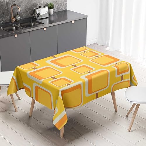 Mantel Redondo para mesa de 4 sillas, diseño retro 60S 70S y 70S, decoración para comedor, 30 x 30 pulgadas Mantel Redondo para mesa de 4 sillas, diseño retro 60S 70S y 70S, decoración para comedor, 30 x 30 pulgadas