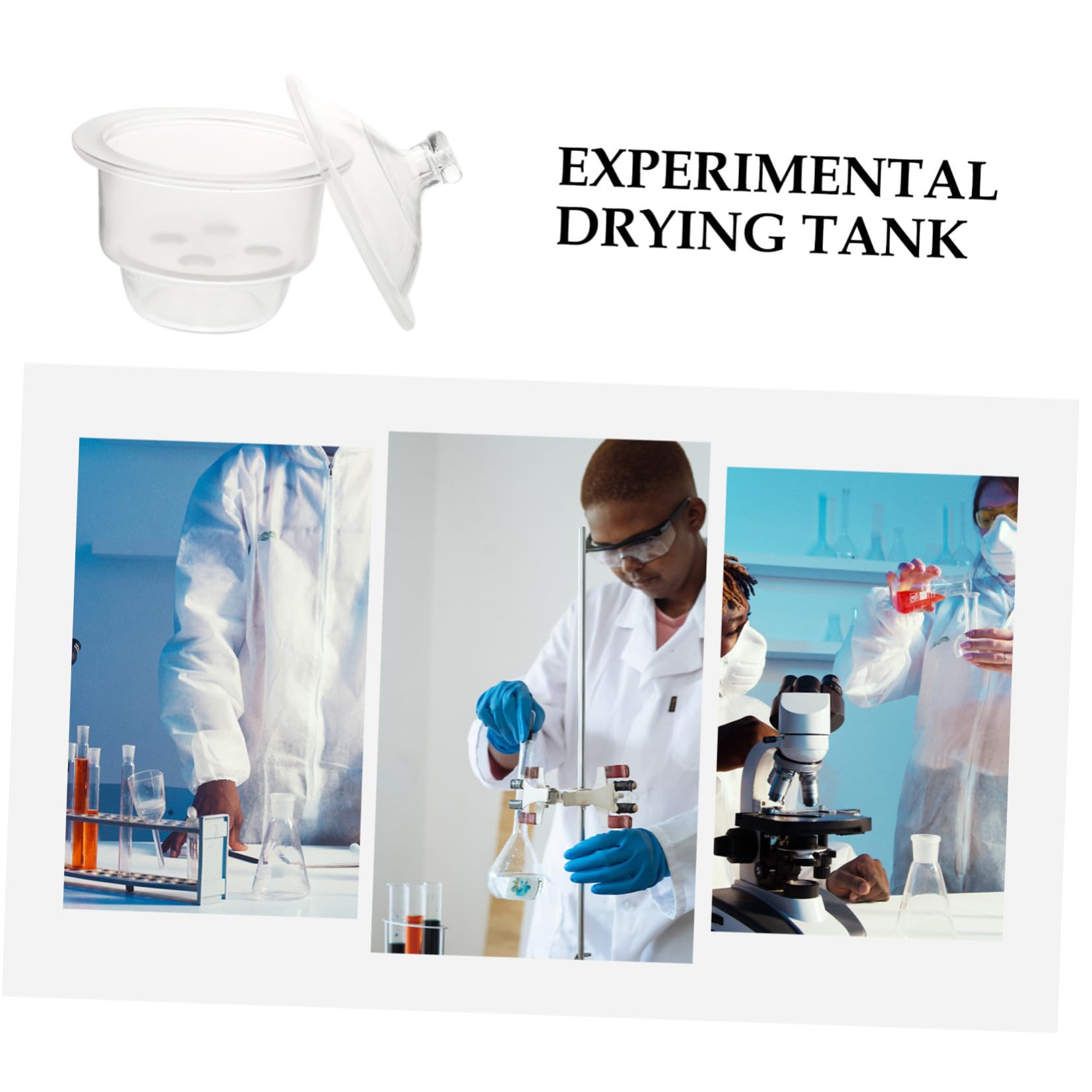Ciieeo Labor Exsikkator Trockenflasche aus Glas mit Hoher Transparenz und Leicht Tragbar für Wissenschaftliche Lehre und Laboranwendungen
