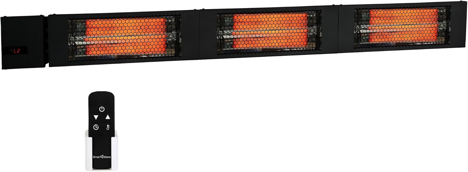 KING RKS2445-RMT-BLK Electric Indoor/Outdoor Infrared Radiant Heater w/Remote, 60″, 4500W / 240V