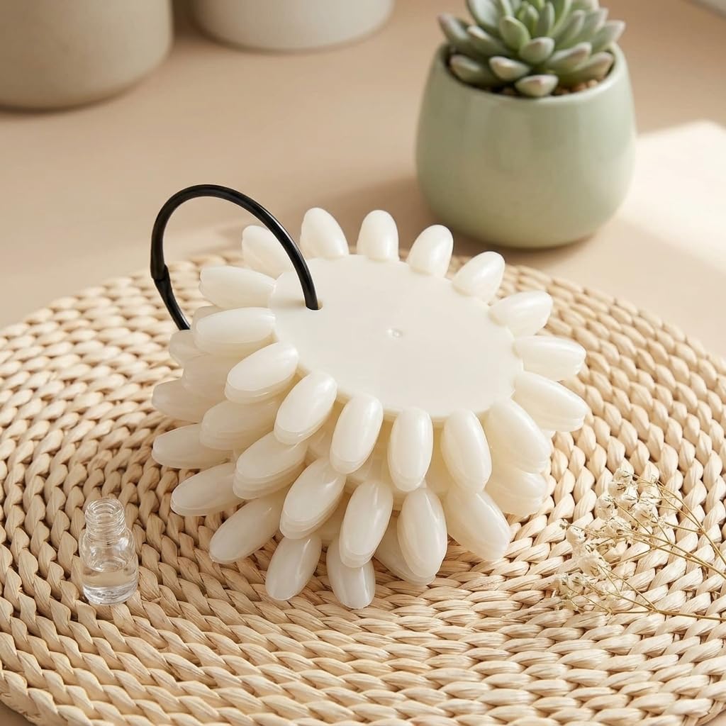 Nail Polish Display Tips 160 Pcs White Round Nail Wheel Palette
