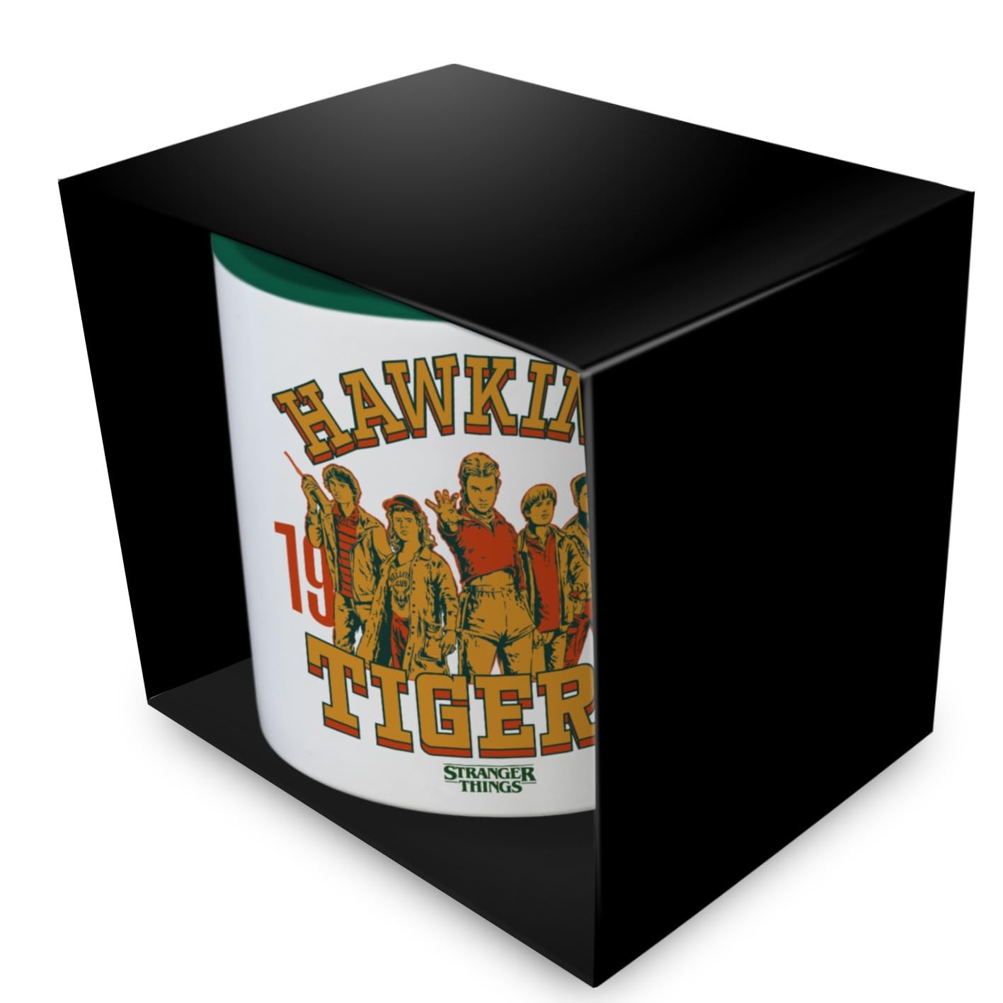 Pyramid International Stranger Things 5 (Hawkins Tigers) Coloured Inner Mug, Official Licensed Netflix Drinkware, 11oz/315ml Ceramic Mug for Fans and Collectors, One Size