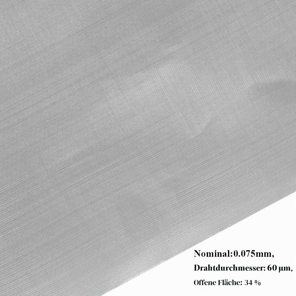 JIEHIN Edelstahl-Drahtgewebe 30x100 Cm – 200 Mesh, Feinmaschig Für Filtration, Siebe & Käfige