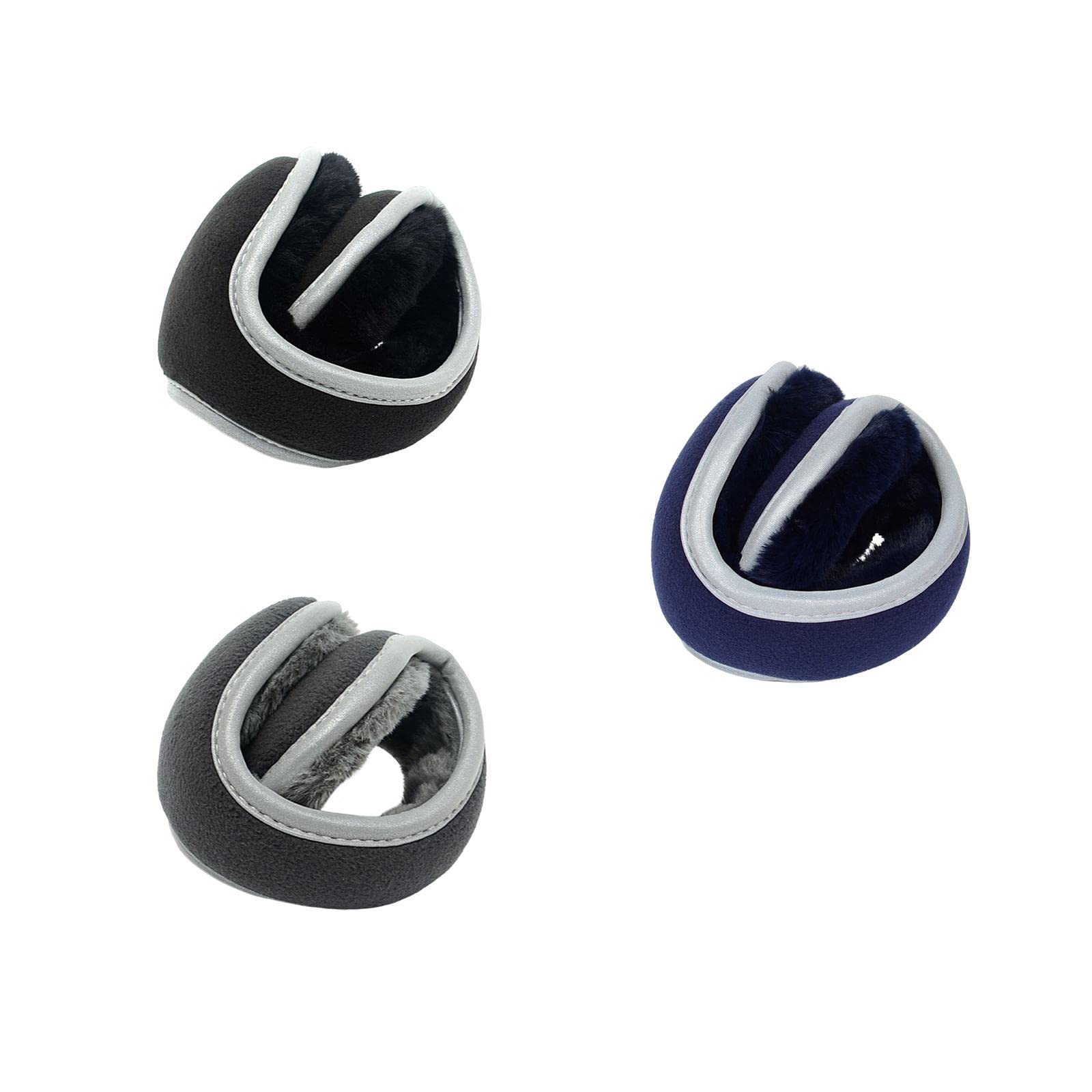 ™ Earmuffs Premium Fleece Warm Winter Ear Muffs Ear Warmers for Biking Skating Black | Hats | Mens Accessories