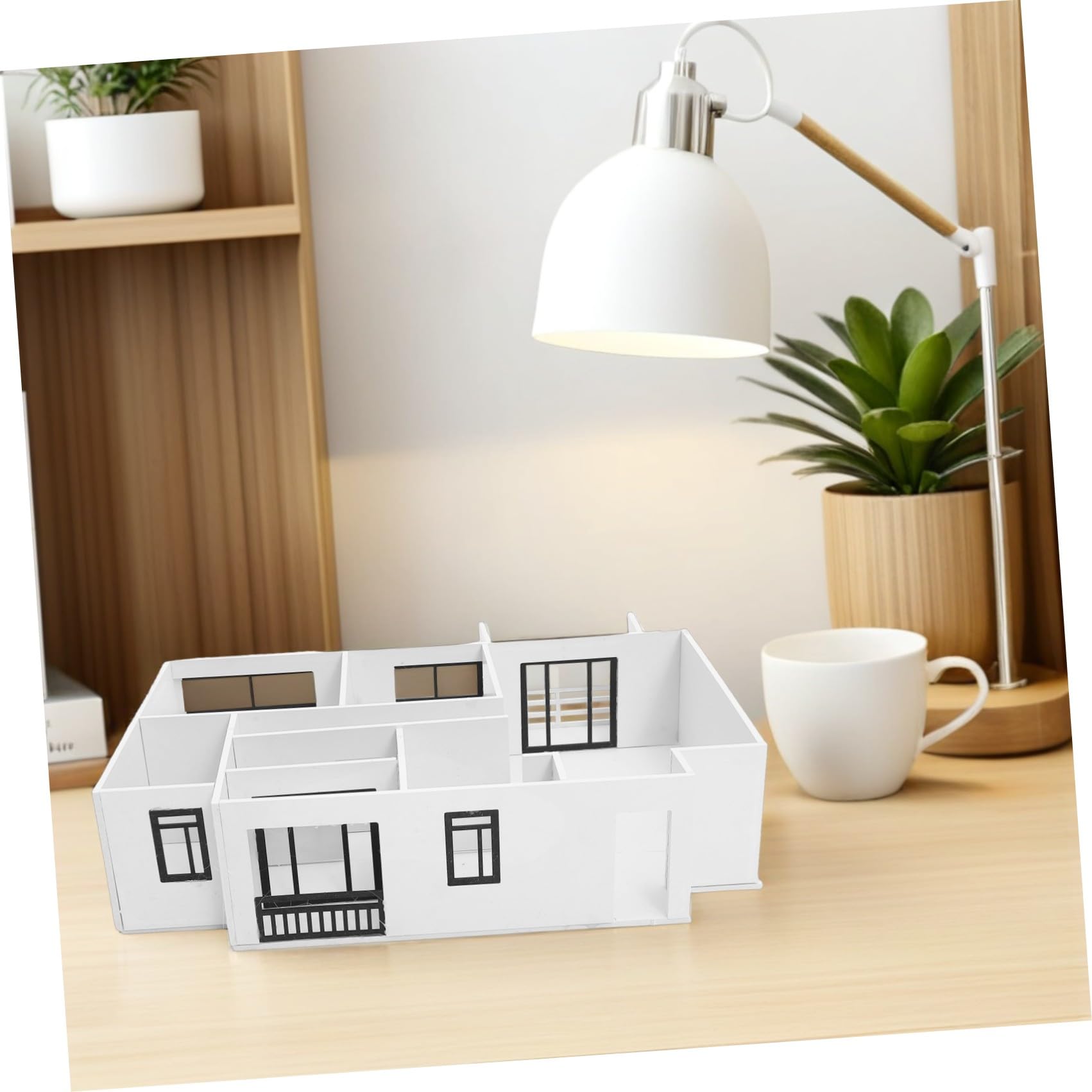 Kit Fai da Te per Casa in Miniatura 1:25, Modello Architettonico di Edificio Incompiuto, Layout 3d di Appartamento Due Camere, Soggiorno, Cucina e Bagno, per Hobby e Progettazione