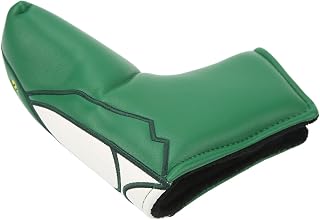 Socobeta Golf Putter Cover,Golf Putter Headcover L Shaped Waterproof PU Golf Putter Head Cover for Golfer Green Golf Blade Putter Cover Golf Putter Headcover Synthetic Leather