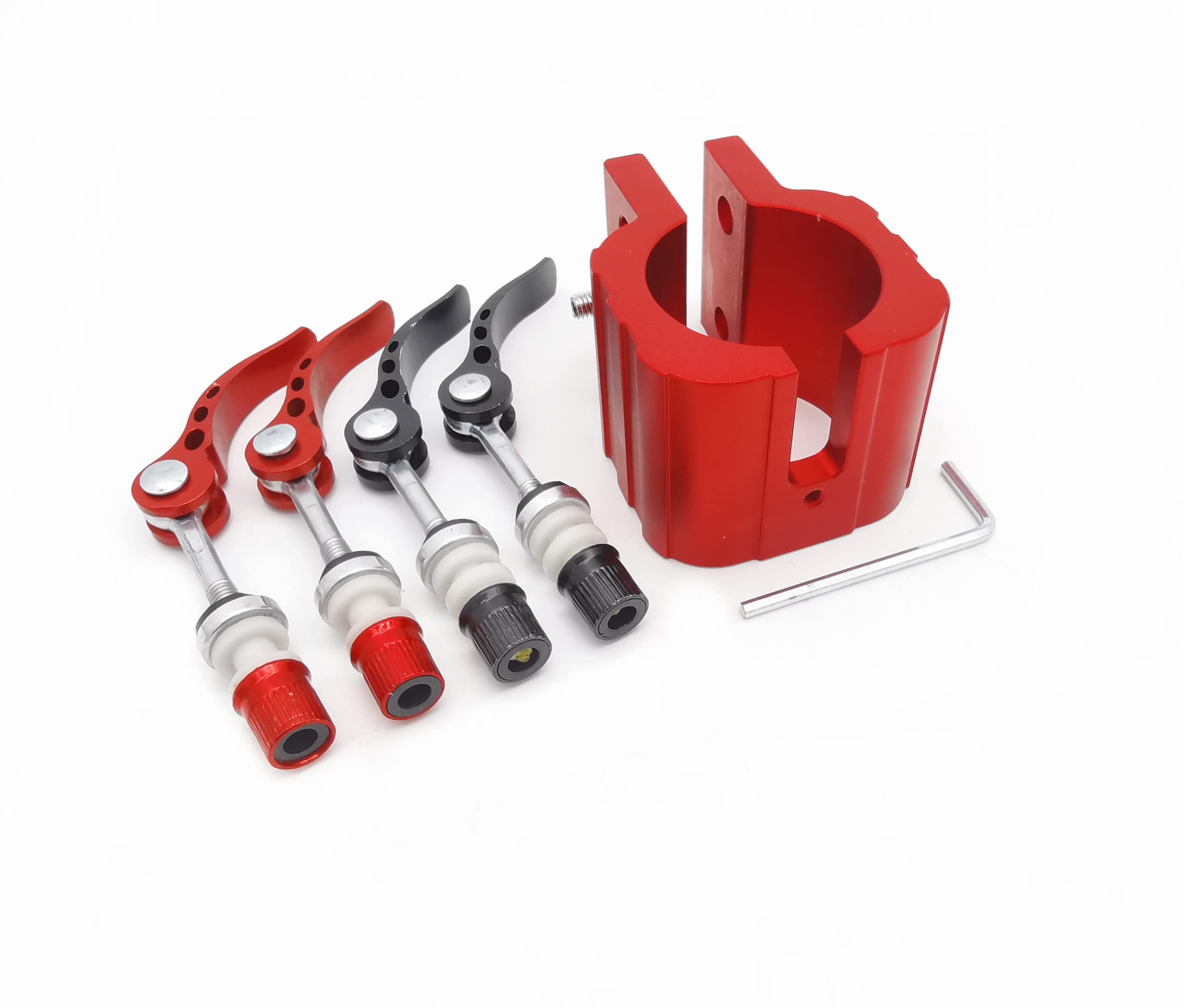 Upgraded Folding Clamp for Dualtron DT3 Spider Thunder Zero 8X 10X 11X SPEEDUAL Series Electric Scooter Rugged Lock Parts (Red)