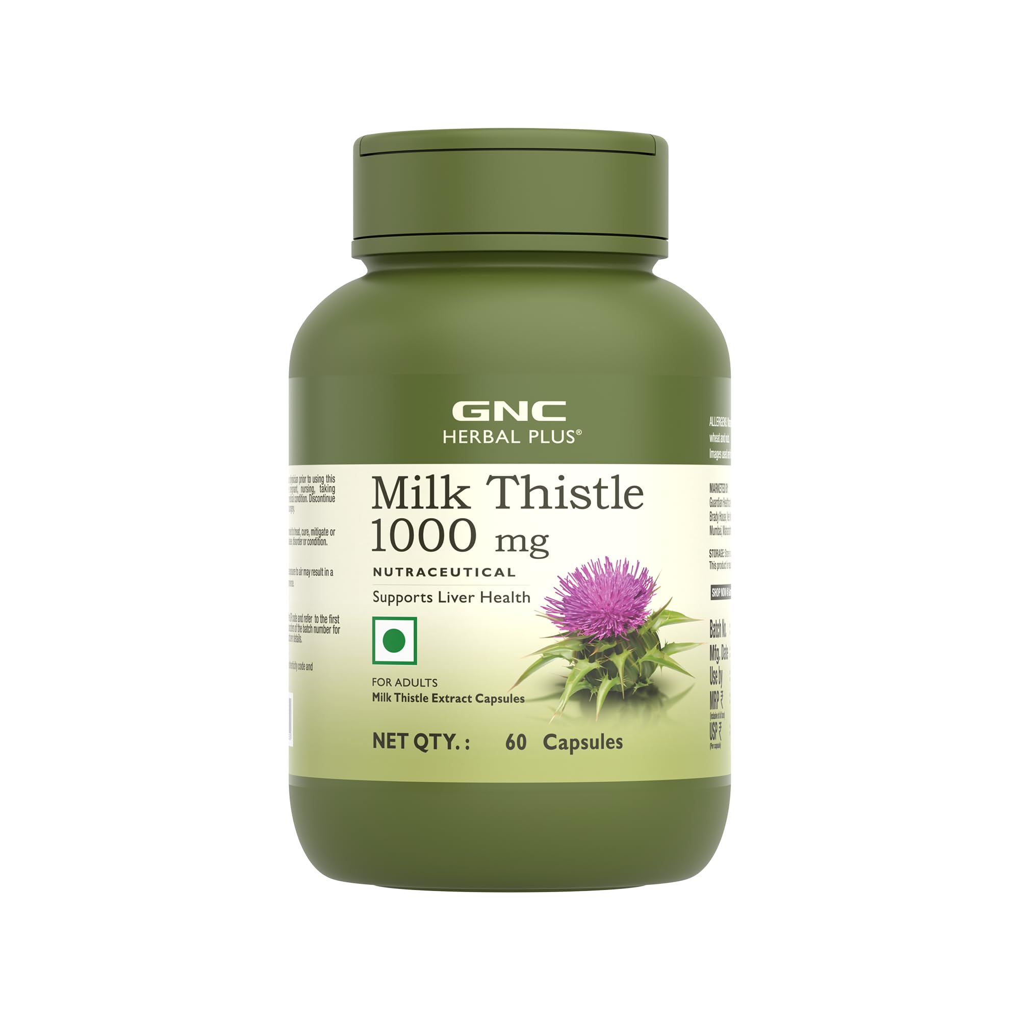 GNC Milk Thistle 1000mg | High Strength Liver Support Formula with 800mg Silymarin | Supports Healthy Liver Function & Natural Detoxification | 60 Veg Capsules-image-5