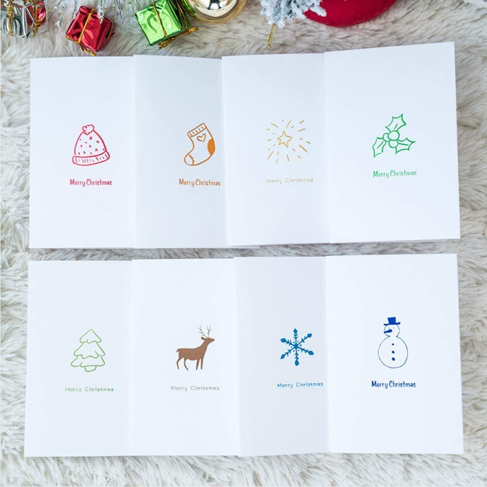 Lot De 24 Mini Cartes De Vu0153ux De Noël De 7 Cm, Cartes De Vu0153ux De