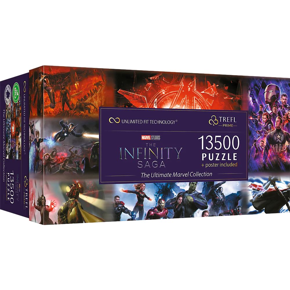 Trefl-13500 Piezas, Rompecabezas Grande, Bio, EKO, Collage con Superhéroes, Entretenimiento para Adultos y Niños a Partir de 12 Años Puzzle, Color kolorowe (81024)