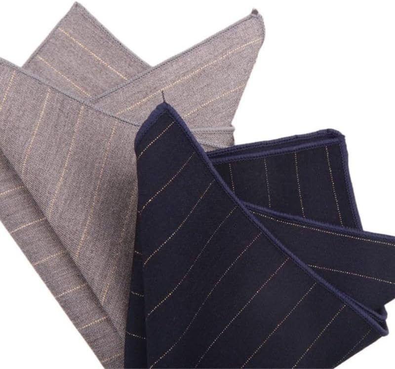 Men's Casual Pocket Square Striped Suit Business Small