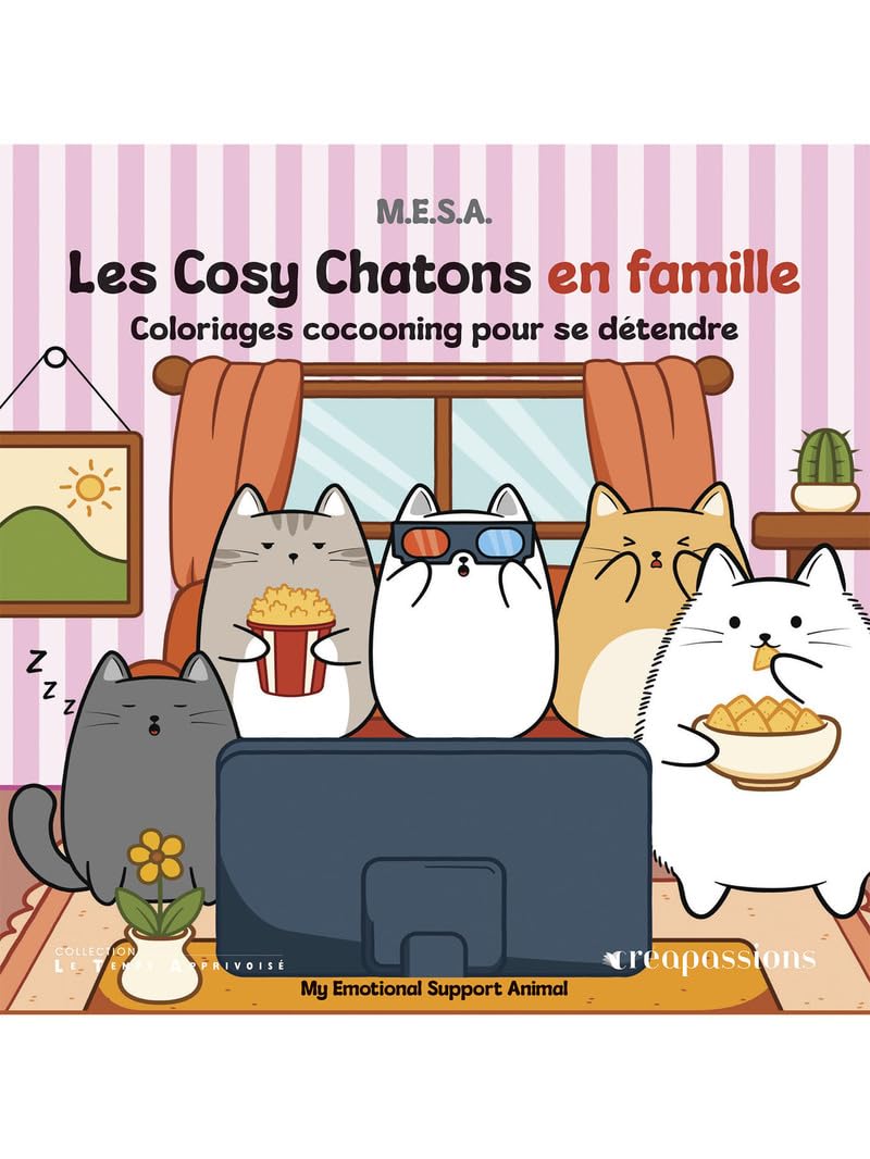 Les Cosy chatons en famille - Coloriages cocooning pour se détendre