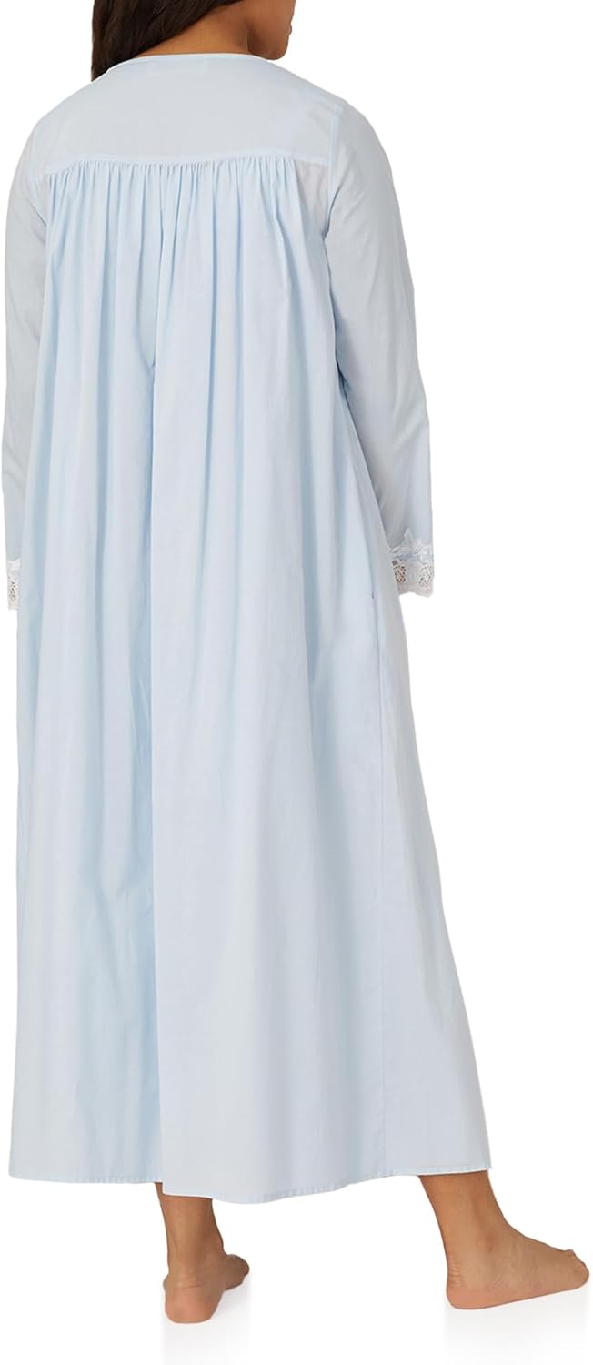 Eileen West Queen Anne's Lace Womens Sleepwear & Loungewear - Florentine Lace Collection - 100% Long Sleeve Soft Long Robe - Image 3