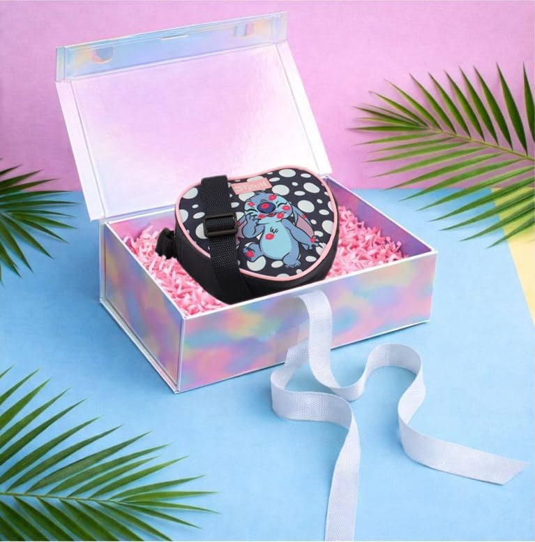 Disney Stitch Crossbody Bag for Girls Kids – Cute Heart Shaped Purse, Mini Shoulder Bags, Small Travel Handbag Gift - Image 2