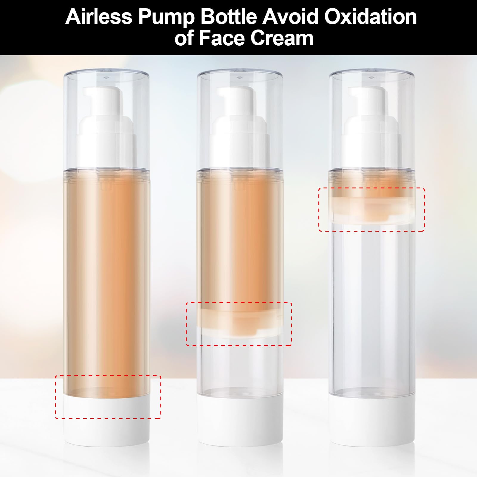 11 sztuk Airless dozownik z pompką, pusty dozownik do kremu, butelki podróżne do napełniania