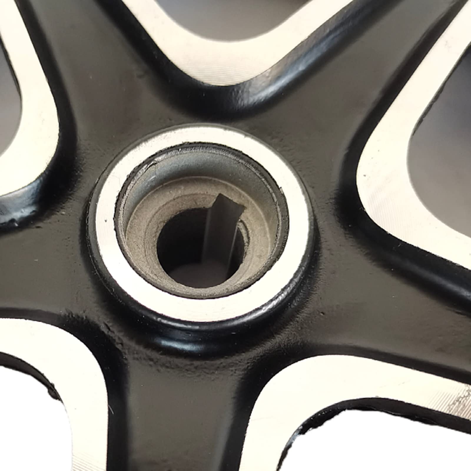 BEdaw Accesorio para Silla de Ruedas Eléctrica, Rueda Trasera Sólida No Inflable Impulsada por Motor de 12 Pulgadas con Chavetero Engrosado