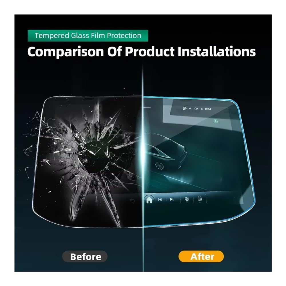 Protectores Pantalla Navegación Protector De Pantalla Cristal Templado Para La Consola Central Del Navegador GPS Para Clase E W214 2024 2025(Set)