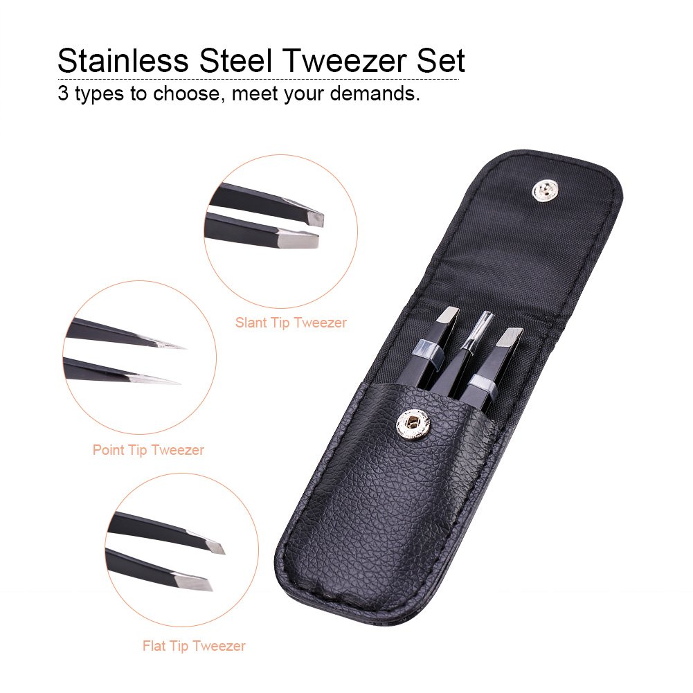 E.l.f. Pinzetten-Trio-Set – 3 Mini-Pinzetten Für Perfekte Augenbrauen, Vegan & Tierversuchsfrei