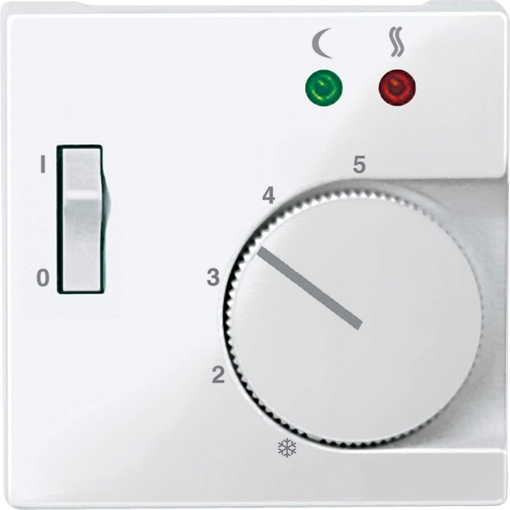 Façade thermostat sol ivoire et interrupteur finition haut de gamme