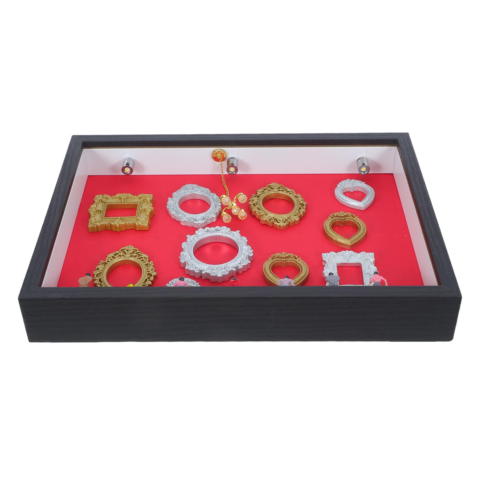 Operitacx Mini Caja de Sombras Museo de Madera y Plástico con Panel