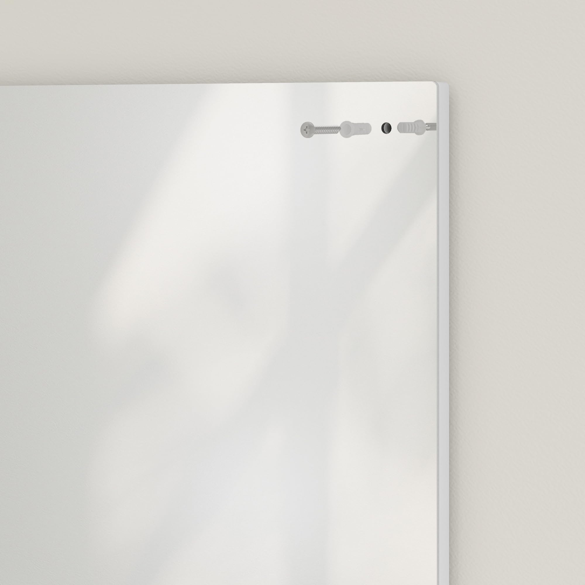 HOMCOM Badspiegel mit Regal für Flur und Eingangsbereich 50 x 60 cm Weiß