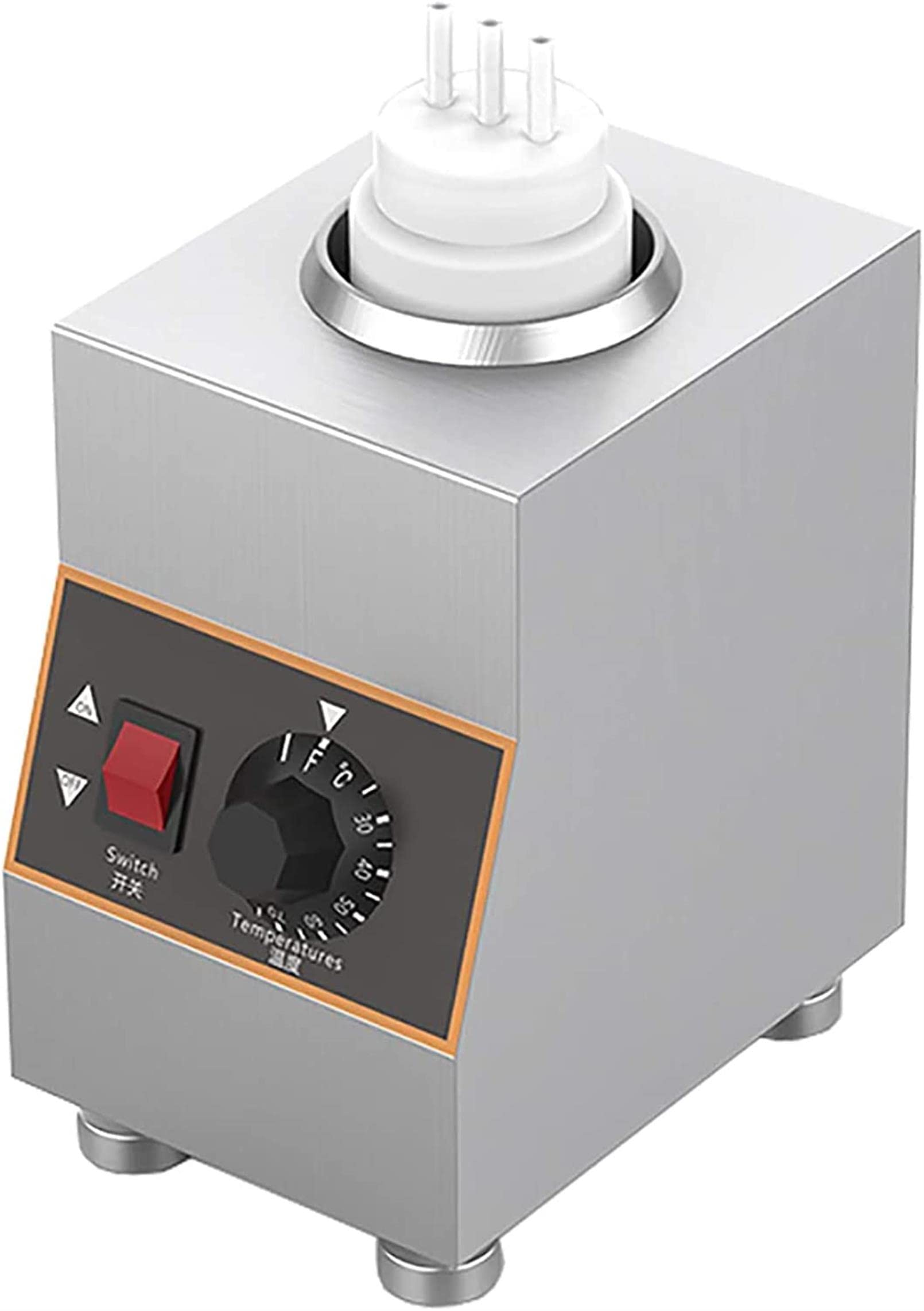 AYCDL Electric Sauce Warmer, Multifunction Commercial Jam Heat Preserving Machine, Butter Cheese Chocolate Fondue Heater with Sauce Bottles, for Catering and Restaurant,1,1