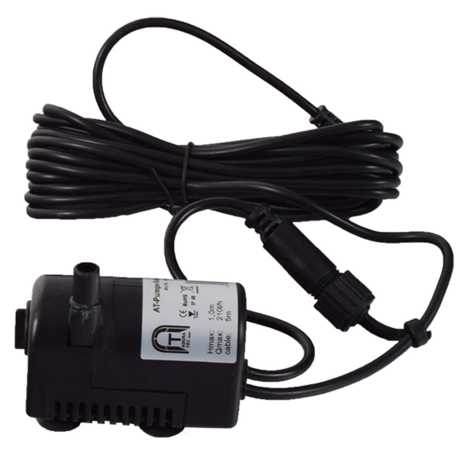 Agora-Tec® Solar Bachlauf - Pumpen - Set mit Akku und LED Licht AT-3.5W-BLH-V2.0_monokristallin