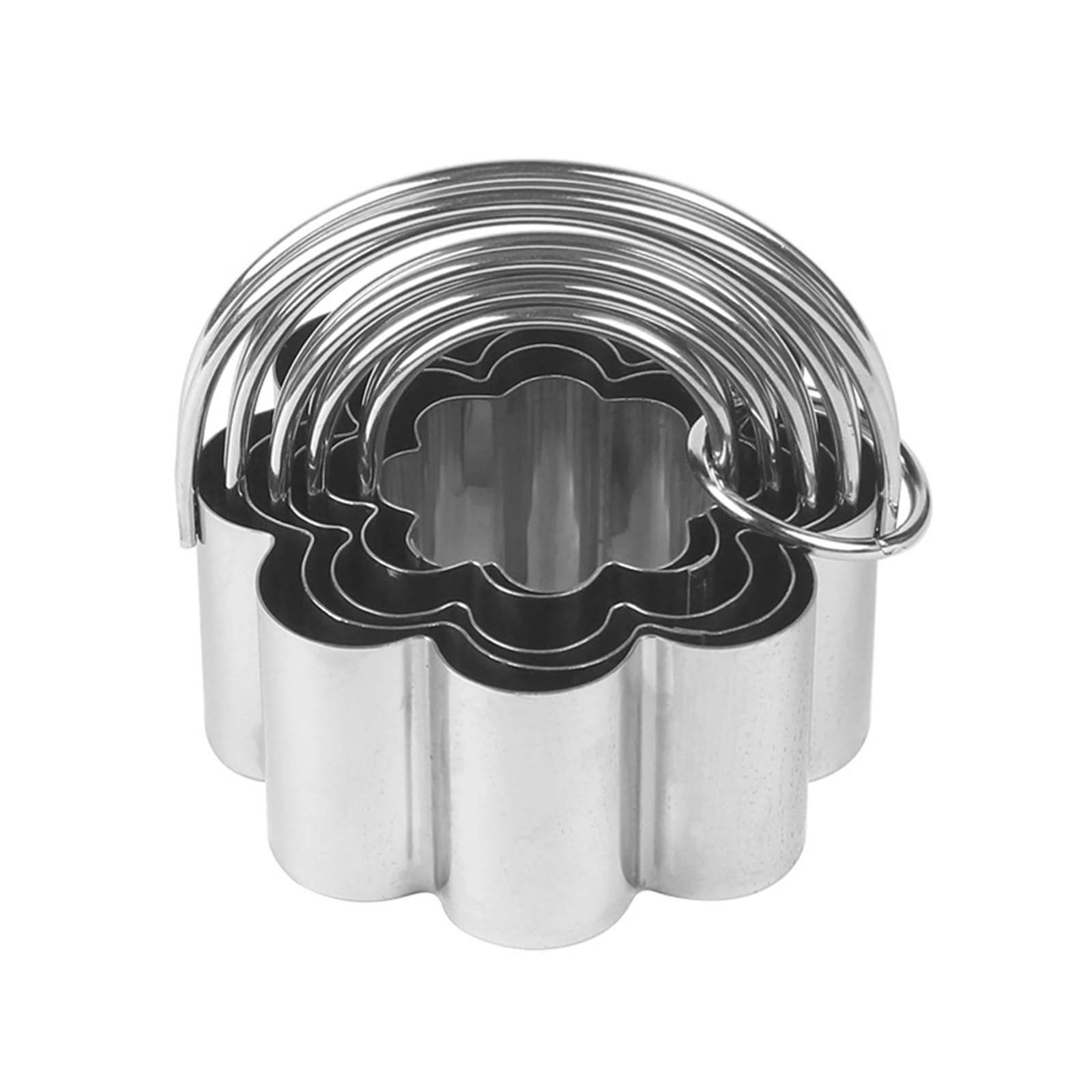 Emporte-pièce rond, carré, étoile, fleur, cœur, en acier inoxydable, for biscuits, anneau de mousse, moule à biscuits, accessoire de pâtisserie DIY(Full series-9 sets)