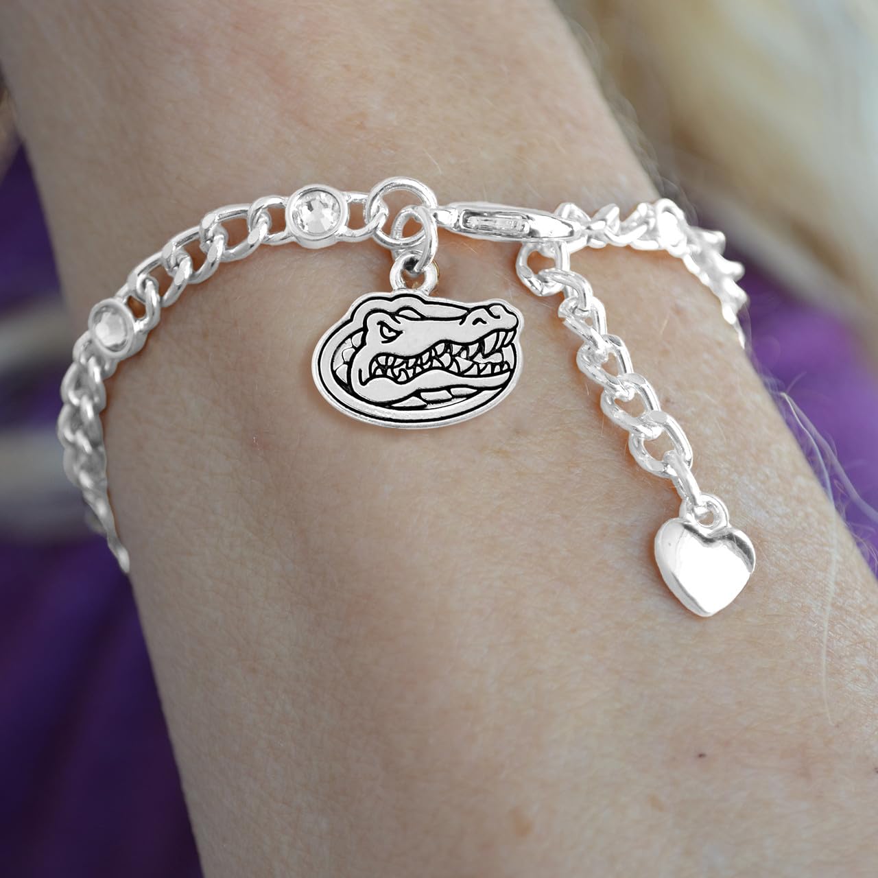 Florida Gators Silver Lydia Bracelet Jewelry Gift Licensed UF