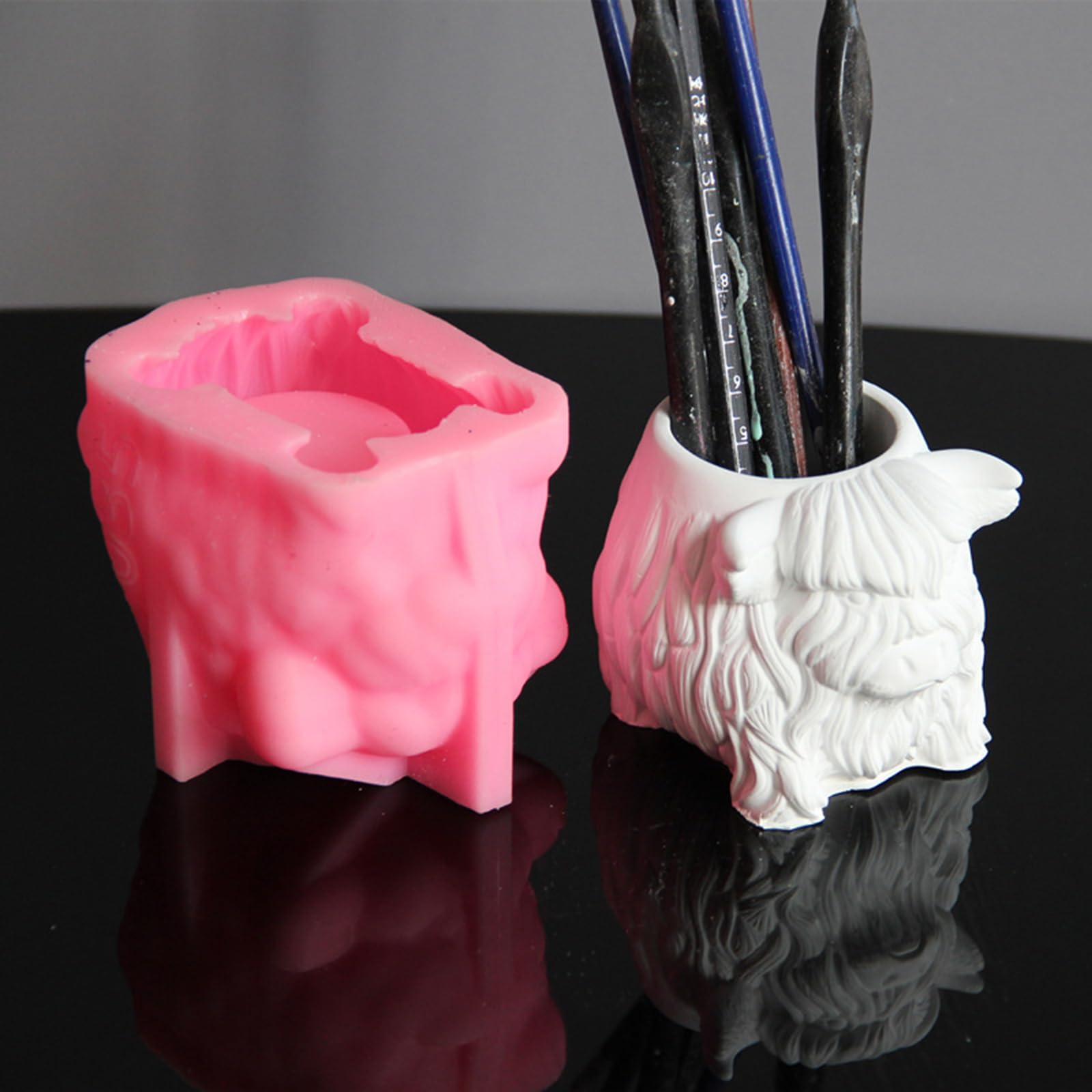 Stampo per fioriere in silicone facile da staccare, candela unica a forma di mucca, barattolo per creare forme artistiche per la casa, facile da staccare