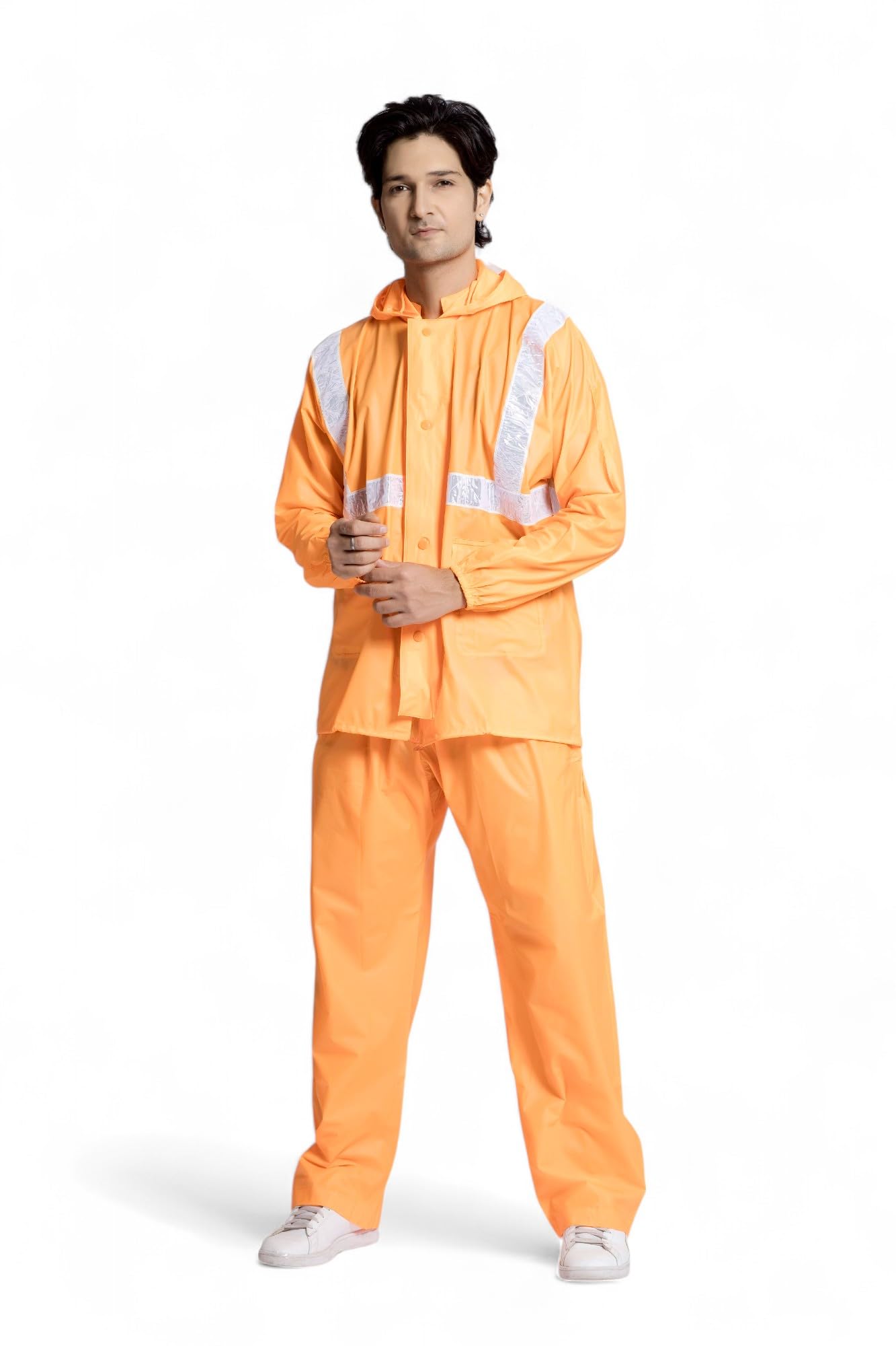 Rainwear Marine PVC Radium Men's Rainsuit | Heavy-Duty Waterproof Jacket & Pant Set with High-Visibility Reflective Strips | Safety Gear for Work & Daily Use-image-31