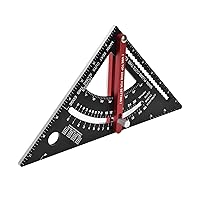 Vista 6 de Hilitand Regla de triángulo ajustable, regla del triángulo de carpintería, Herramienta de diseño multifuncional de aleación de aluminio movible