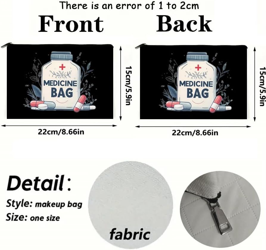 Medication Bag Travel Pill Organizer with Wristband - Compact Travel Pill Organizer - Unisex Medication Bag,Perfect For First Aid & Cosmetics,Ideal Health Gift (FH0005) - Image 3