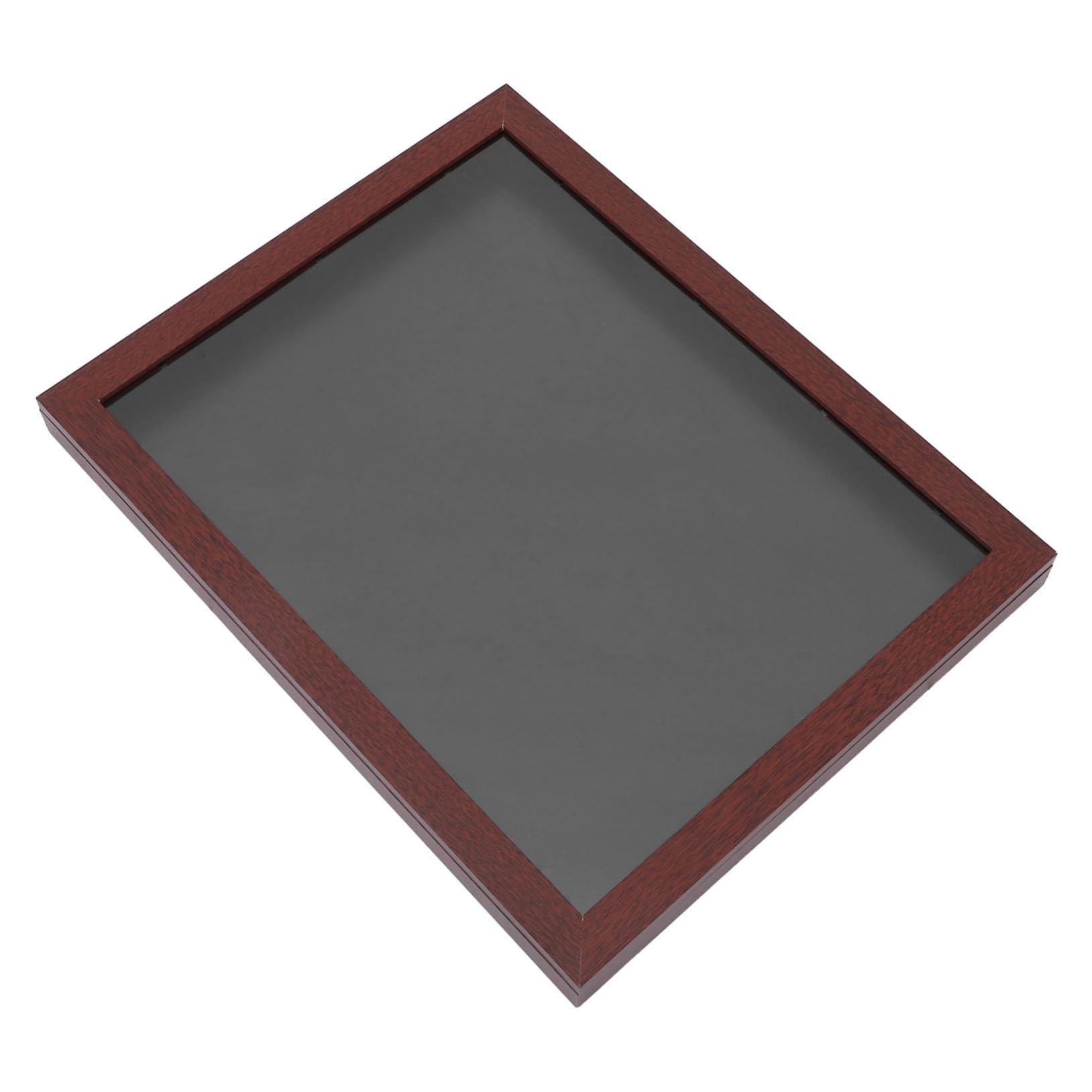 Toyvian Marco de Fotos y Montaje en Pared de Madera Marrón para Camiseta de Fútbol Rectangular Diseño Elegante para Exhibir Recuerdos Deportivos Hogar