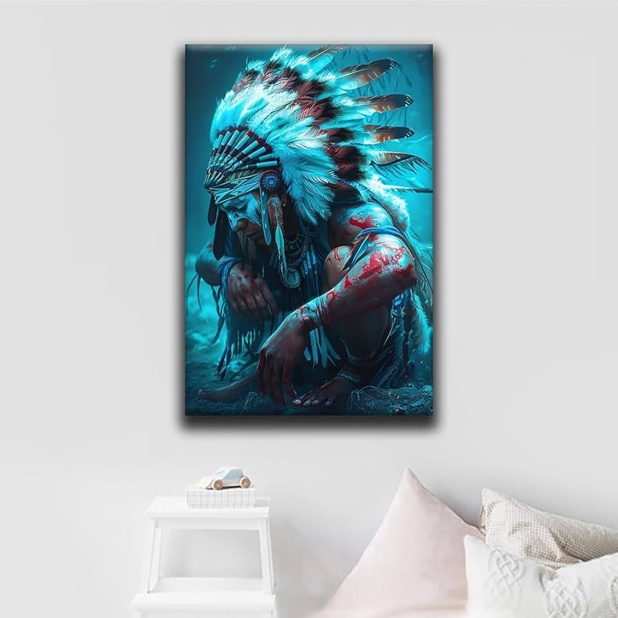 Amazon.co.jp: インディアンチーフポスター、ネイティブ