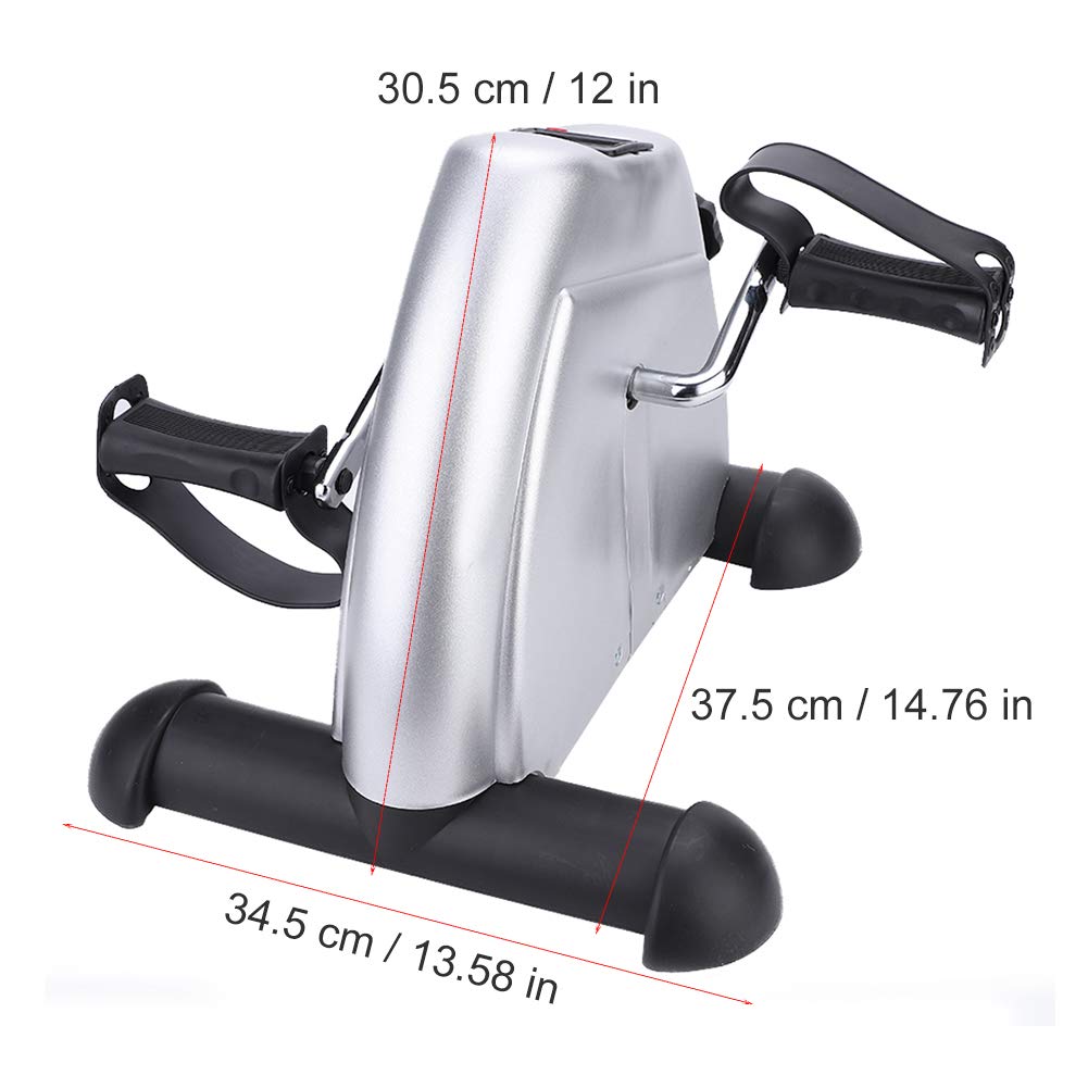 Wakects Pedal Trainer, Pedale della Bici Mini Bike Esercizio Pedale Exercycle con Monitor LCD per Il Recupero di Braccia e Gambe da Casa, 37.5 * 34.5 * 30.5 cm