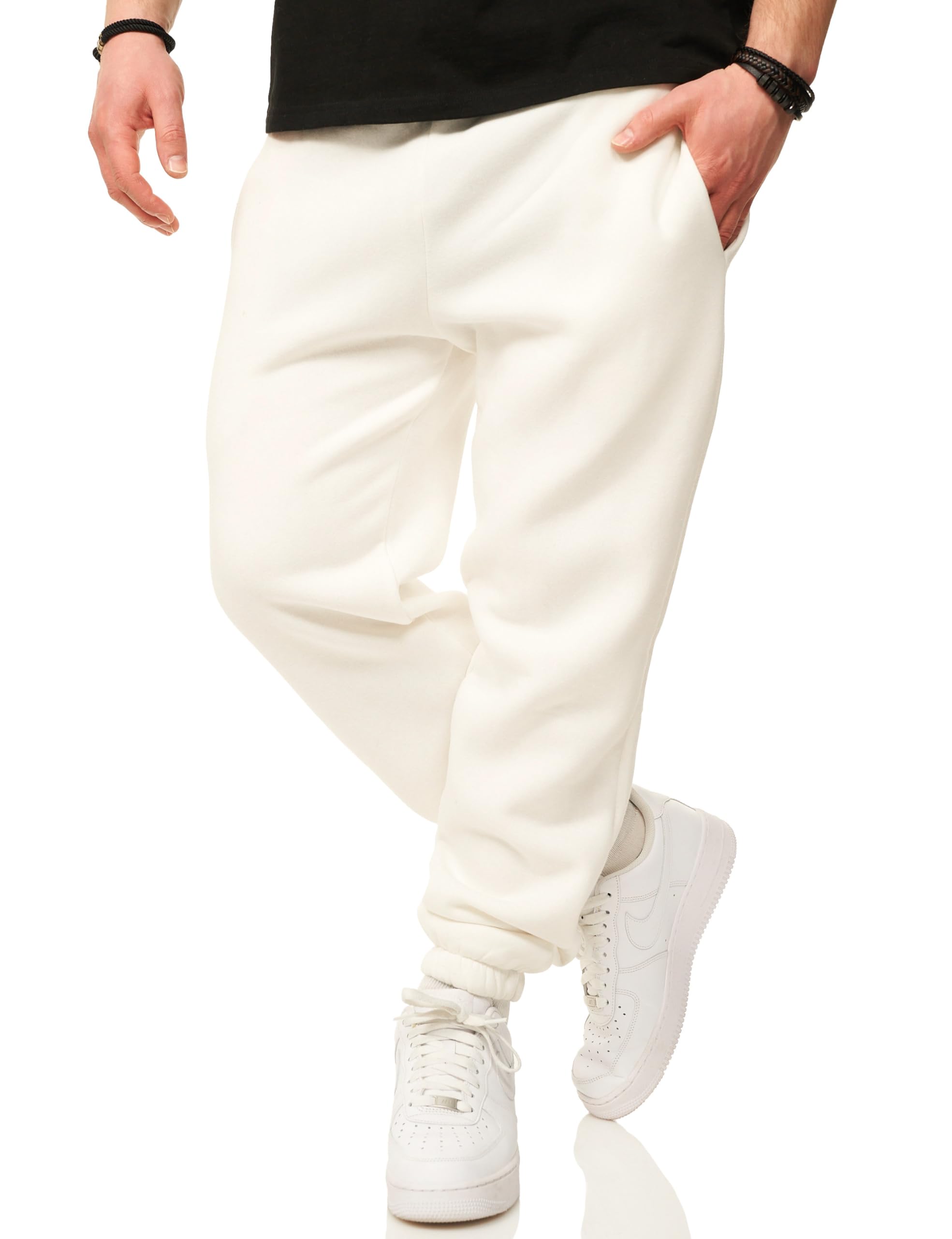 DAILY COTTON Herren Jogginghose aus Baumwolle - Sporthose im Straight-Fit mit Bündchen - Lange Sweatpants Trainingshose - Freizeithose für Männer
