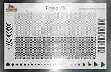 Whitmore Farm Scale v8 Mesh Fishing Lure Airbrush Stencil - Mylar Reusable (7.5 Mil Mylar)