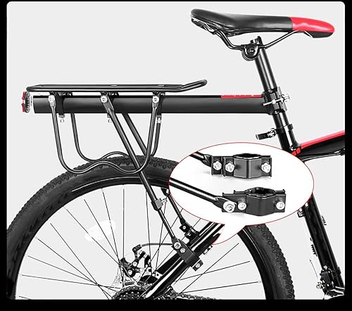 Miniatura 8 de Portaequipajes trasero ajustable para bicicletas con tablero de guardabarros montado en el marco para cargas laterales superiores más pesadas