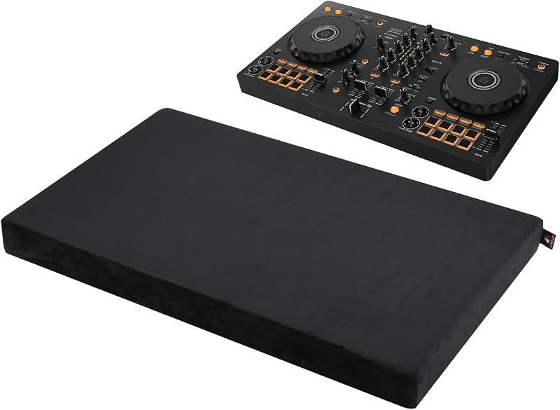 Stretch Dust Cover Compatible with Pioneer DJ DDJ-FLX4 Controller, Spandex Soft Dust Sleeve Protective Fleece Cover with Elastic Band