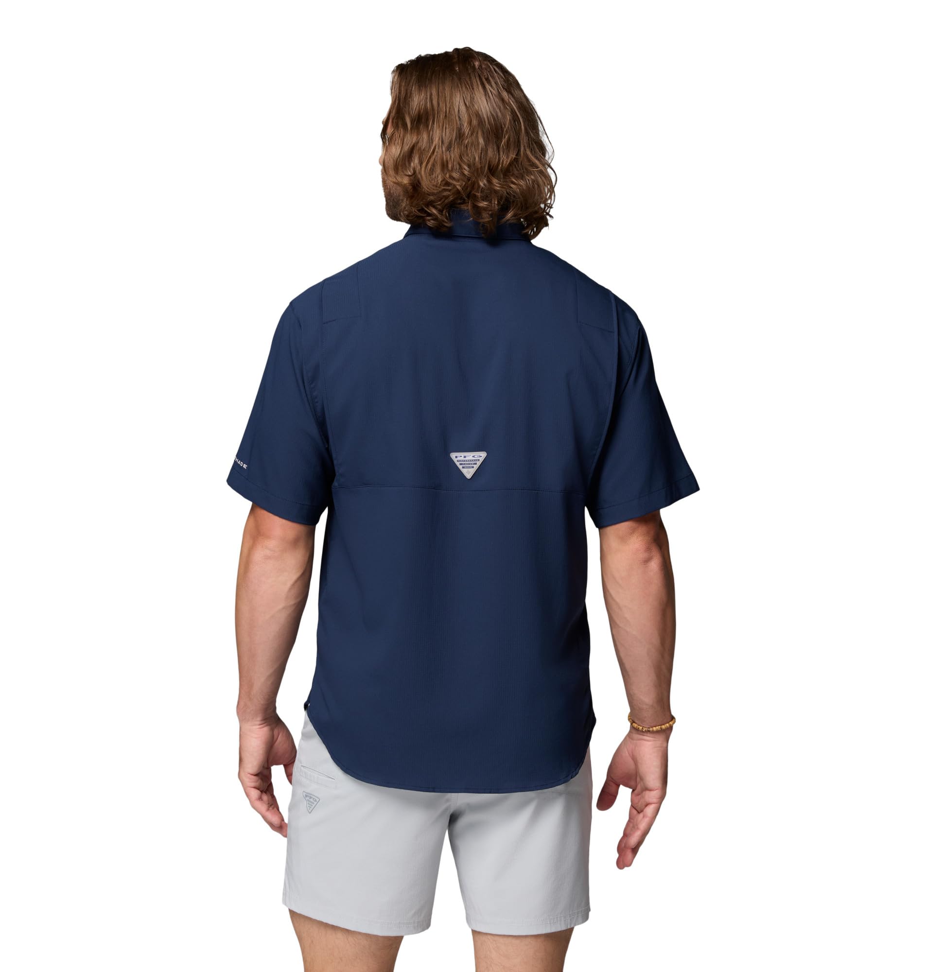 Columbia Tamiami II da uomo a maniche corte (altezza), Uomo, 1287055, Collegiate Navy, 2X/Tall