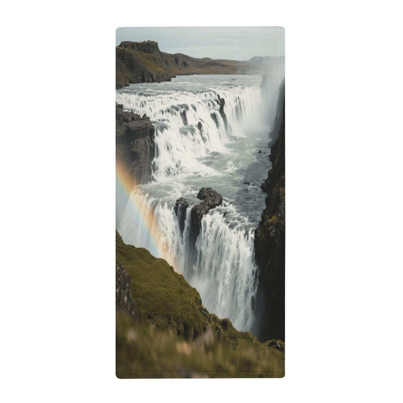 Fekiloot Style Golden Waterfall Rainbow Towels For Bathroom, Bath Towels 13.8 X 28.7 Inch, Hand Towel Multipurpose Use As Bath Fitness, Bathroom, Shower, Sports, Yoga Towel