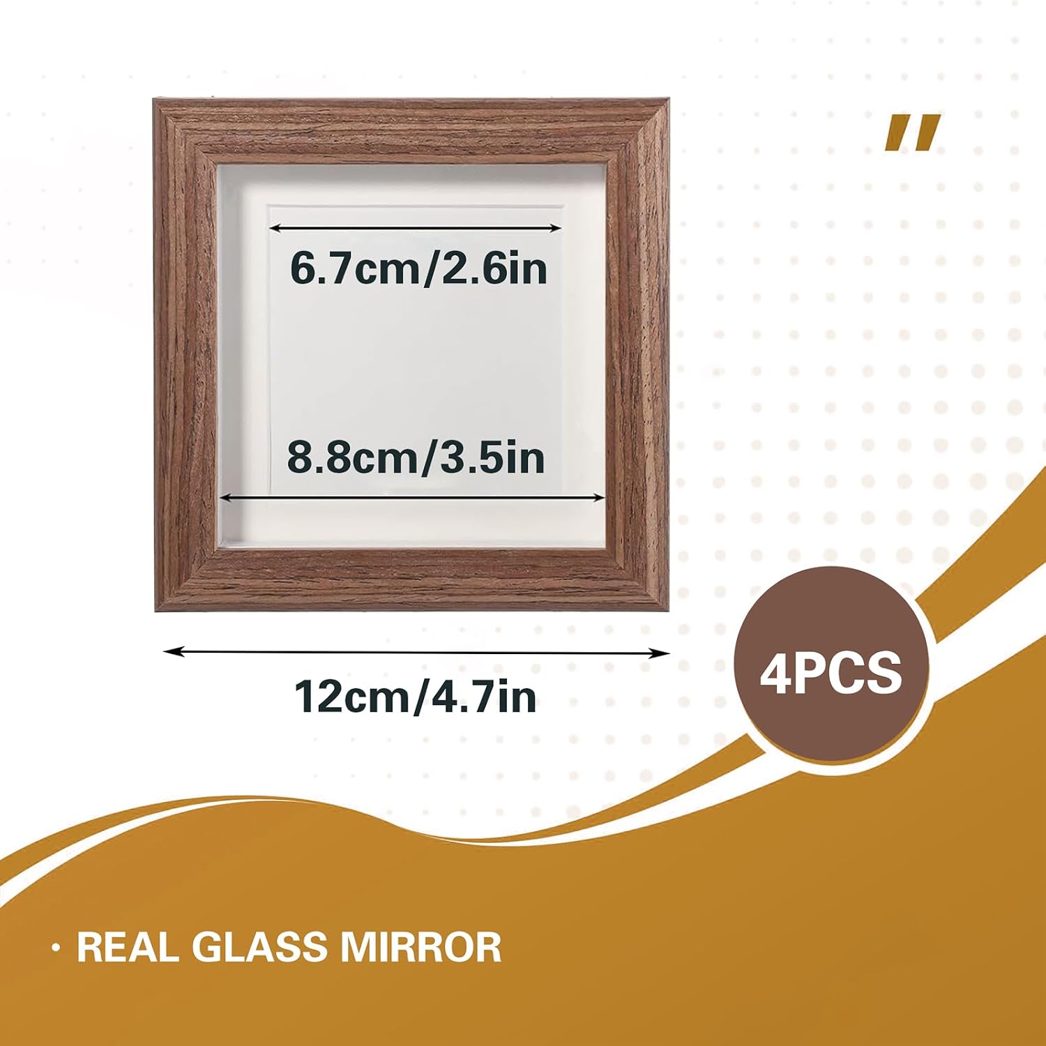 4 PCS Butterfly Display Case Shadow Box Frame, Insect Display Case Specimen Showcase Insect Specimen Storage Box for Bug Butterfly Insect Collection Display, 4.7 x 4.7 Inch