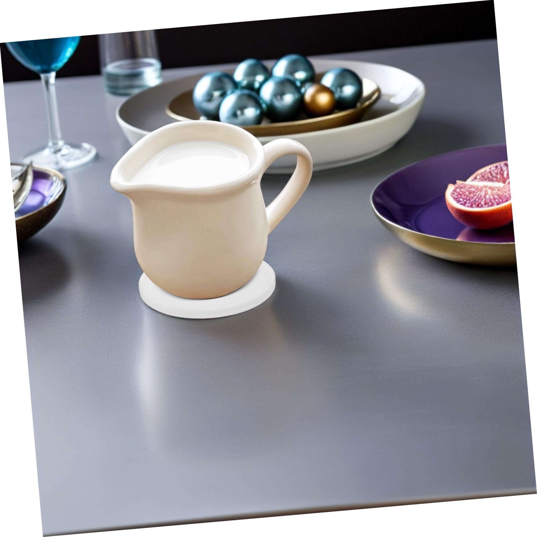 ABOOFAN 12pièces sous-Verres Céramique Vierges à Sublimation Ronds Et Blancs avec Support Liège pour Transfert Thermique Loisirs Créatifs Et Décoration