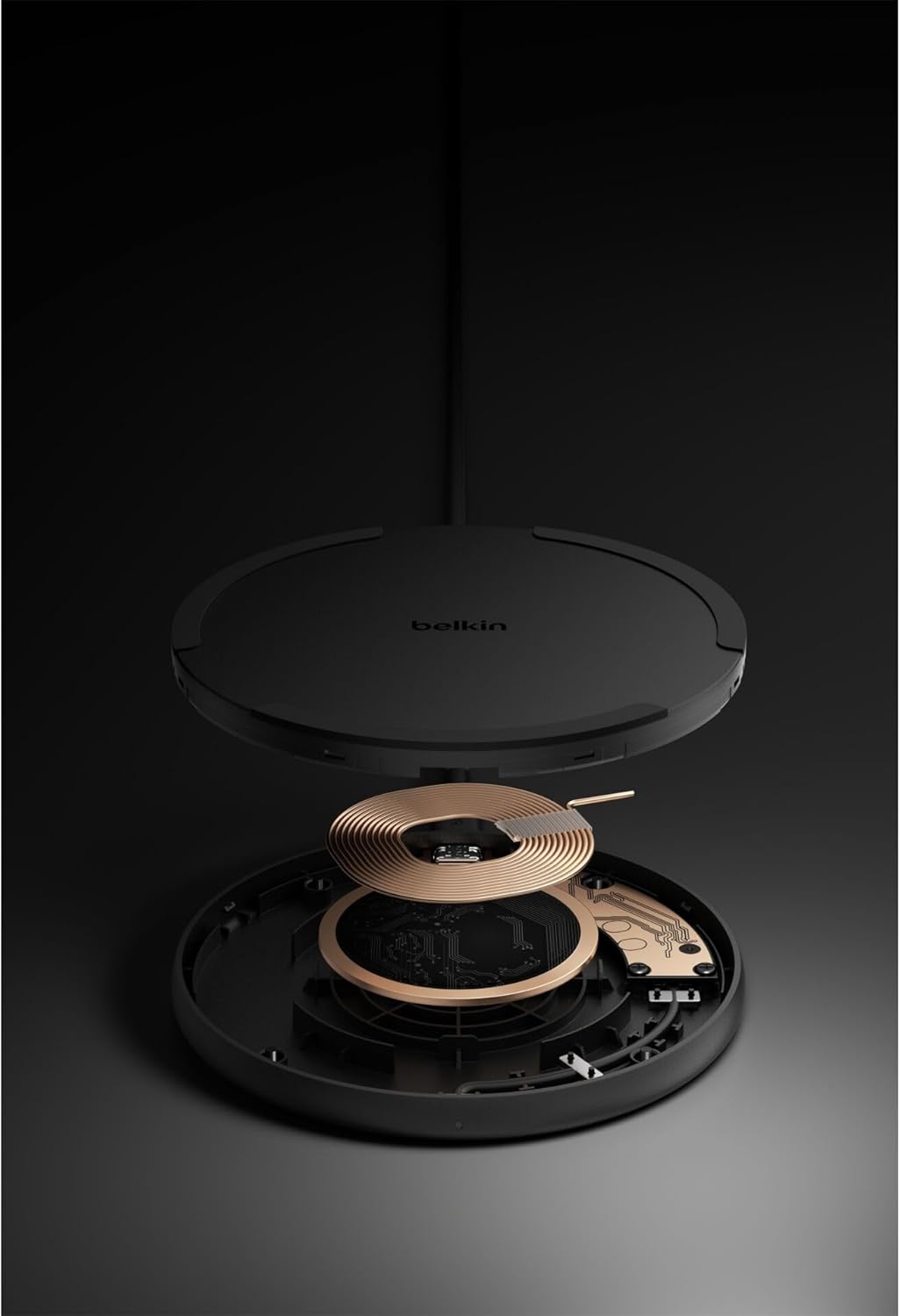 Belkin Wireless Charging Pad 15W - Qi Charger, Charging Station for Apple iPhone 17, Air, 16, 15, 14, 13, 12 Series, AirPods, Samsung Galaxy, Google Pixel - Power Supply and Cable Included - Black